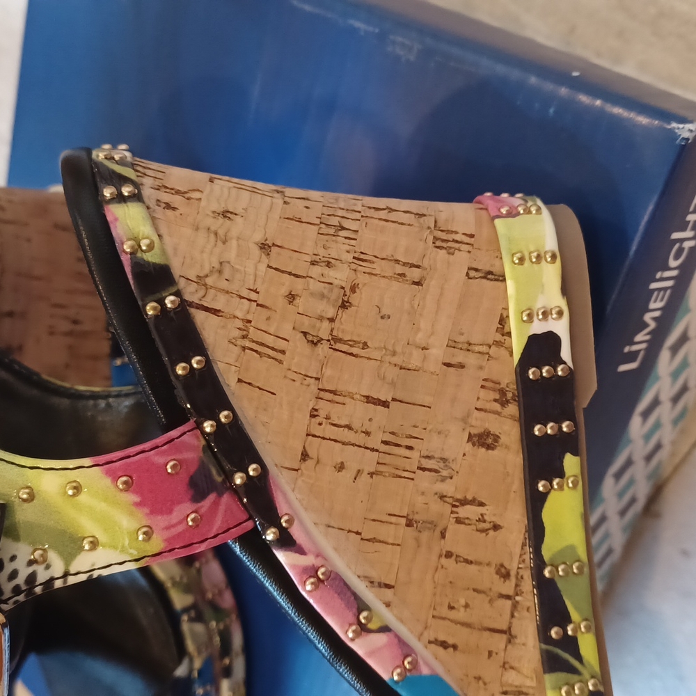 Limelight Rafaella Black Multi-Colored Wedges - Picture 2 of 11